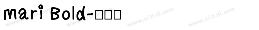 Mari Bold字体转换